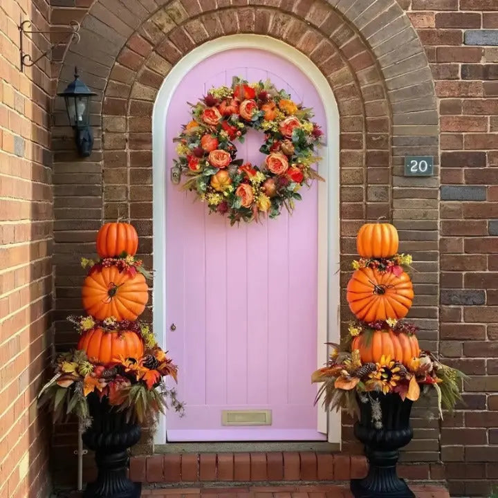 Autumn Wreath | Vibrant Colours | Weatherproof Design | Plastic