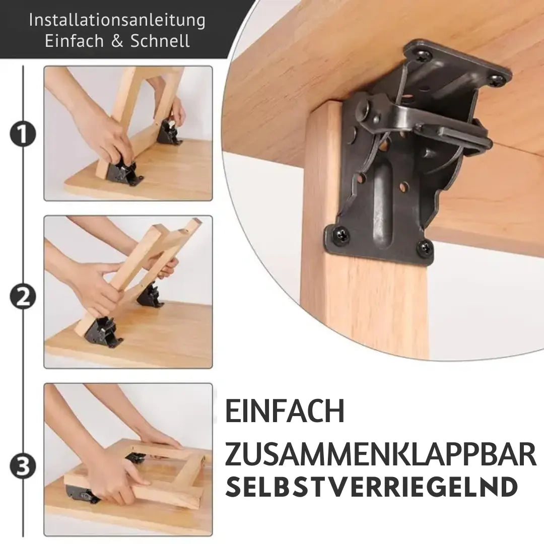 Folding Fittings | Heavy Duty | Self-locking Mechanism | Steel