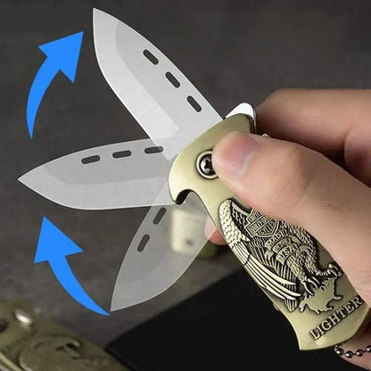 Folding Chef's Knife | Non-stick | Dual-Function Use | Zinc Alloy