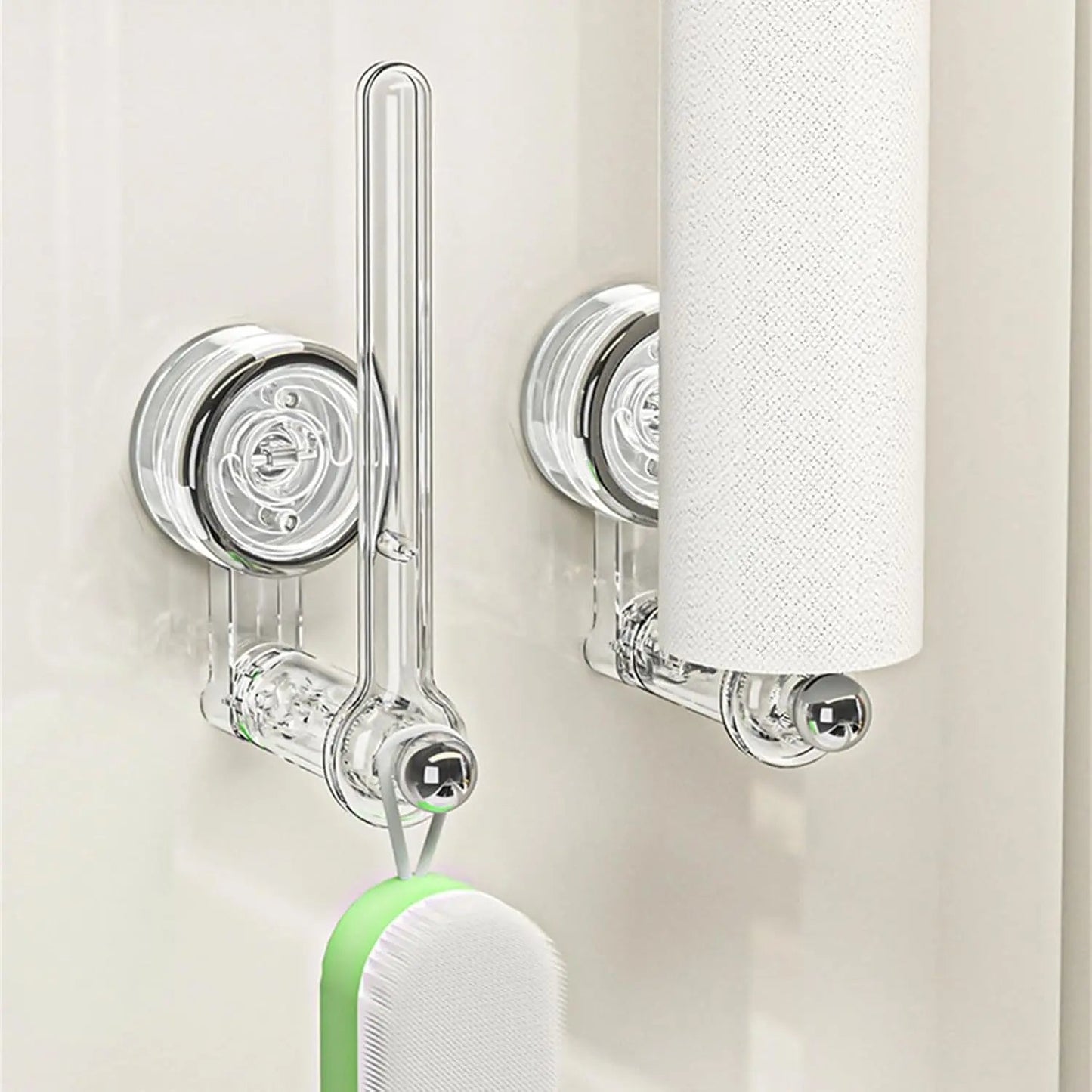 Suction Towel Holder | 180° Rotatable | Drill-Free Setup | Plastic