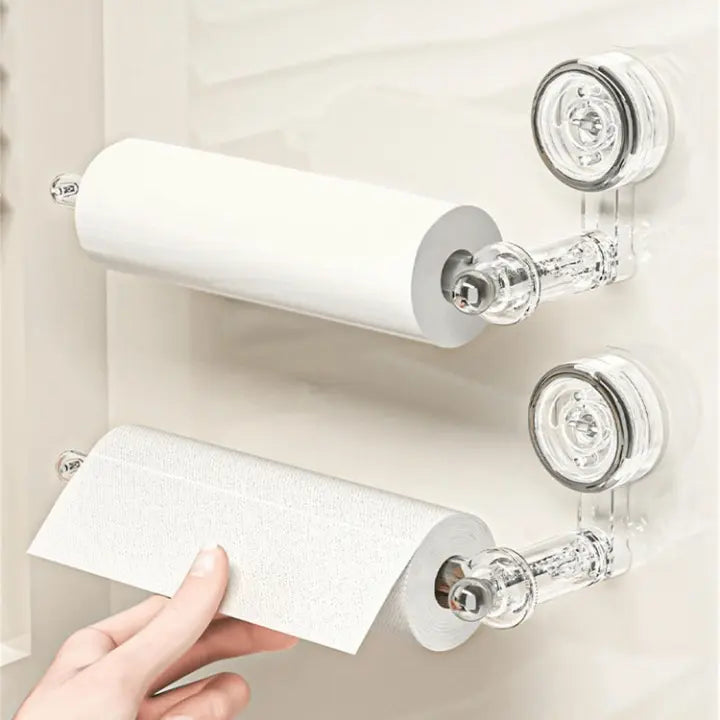Suction Towel Holder | 180° Rotatable | Drill-Free Setup | Plastic