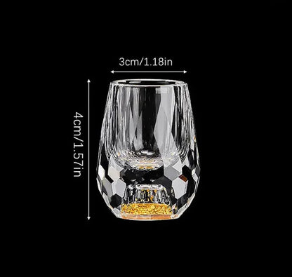 Shot Glasses | Diamond Cut | Elegant Design | Crystal