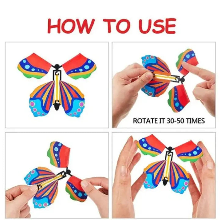 Flying Butterflies | Magical Effect | Reusable Decoration | Paper