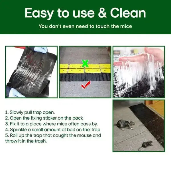 Rat Glue Trap | Non-stick Adhesive | Chemical-free Safety | Plastic