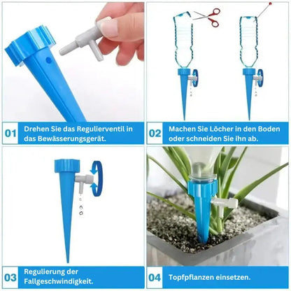 Self-Watering Spikes | Adjustable Flow | Automatic Watering | Plastic