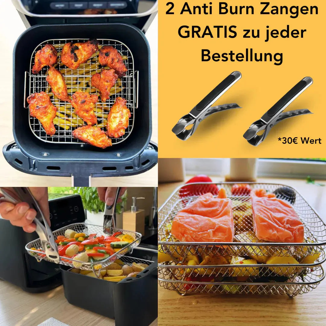 Air Fryer Basket | Multi-purpose | Pure Flavour | Stainless Steel