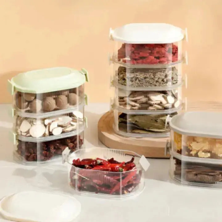 Spice Storage Box | Airtight | Space Saving | Plastic