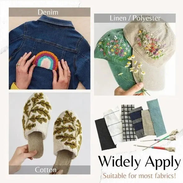 Embroidery Set | Ergonomic Handle | Easy Threading | Wood