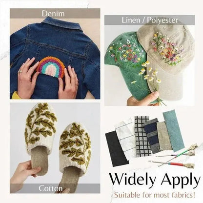Embroidery Set | Ergonomic Handle | Easy Threading | Wood