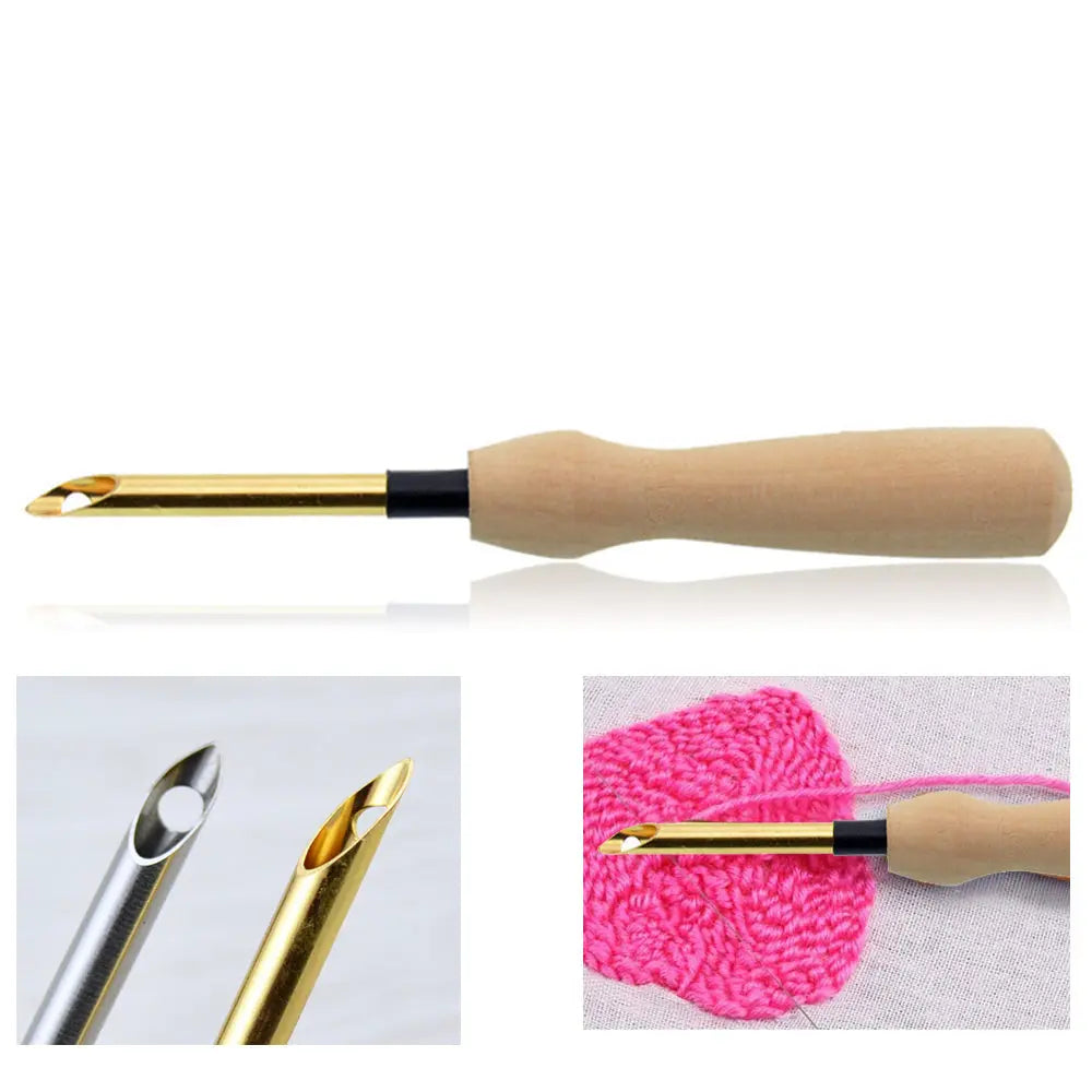 Embroidery Set | Ergonomic Handle | Easy Threading | Wood