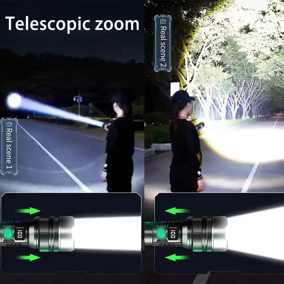 Flashlight | Extreme Brightness | Adjustable Zoom | Metal