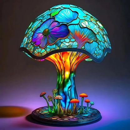 Table Lamp | Colourful Shade | Warm Glow | Glass