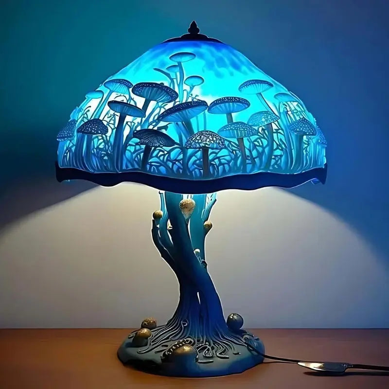 Table Lamp | Colourful Shade | Warm Glow | Glass