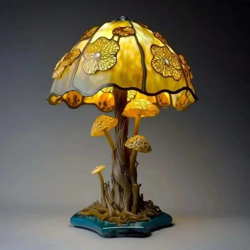 Table Lamp | Colourful Shade | Warm Glow | Glass