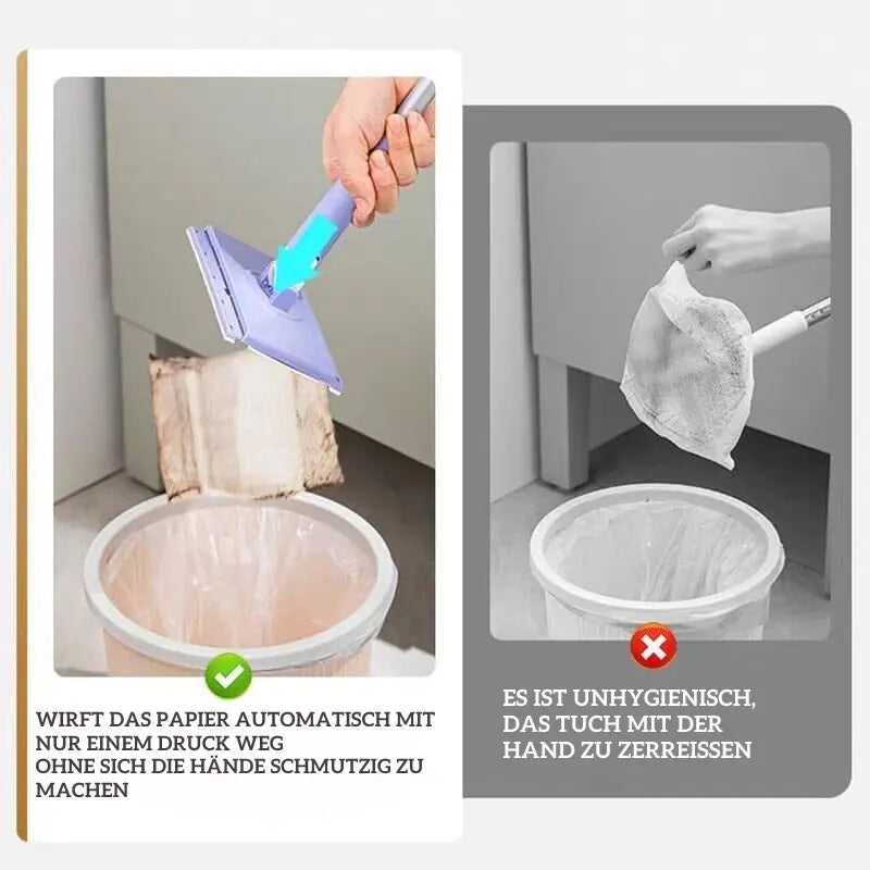 Mini Mop | Hands-free Use | 360° Rotation | Plastic