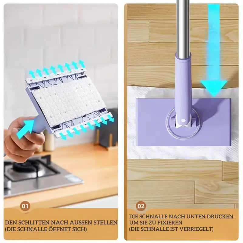 Mini Mop | Hands-free Use | 360° Rotation | Plastic