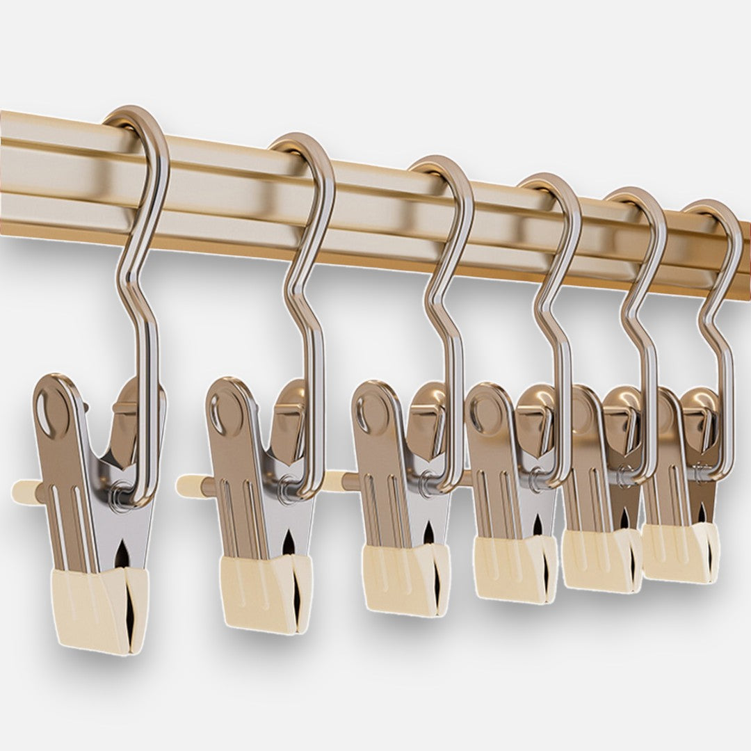 Clothing Snap Clips | Non-stick Grip | Space-saving Storage | Stainless Steel