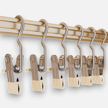 Clothing Snap Clips | Non-stick Grip | Space-saving Storage | Stainless Steel