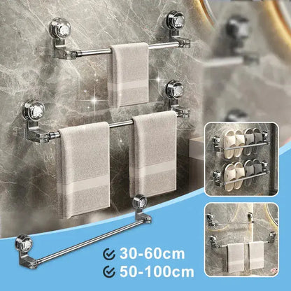 Towel Holder | Adjustable Length | Strong Suction Power | Plastic