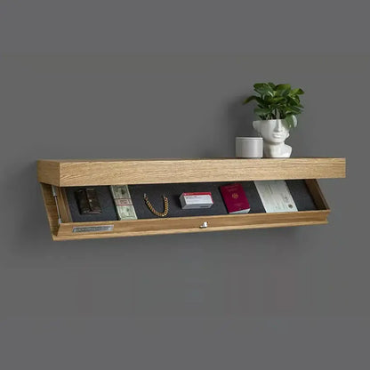 Wall Shelf | Hidden Compartment | Secure Storage | Wood