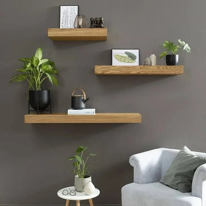 Wall Shelf | Hidden Compartment | Secure Storage | Wood