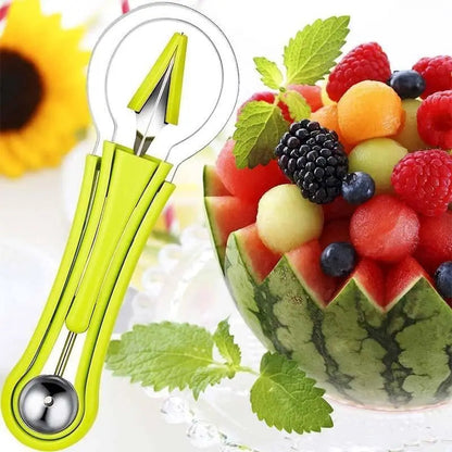 3-in-1 Fruit Cutter | Multifunctional | Easy Fruit Preparation | Plastic Metal