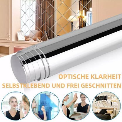 Mirror Panel | Self-adhesive | Clear Reflection | Plastic