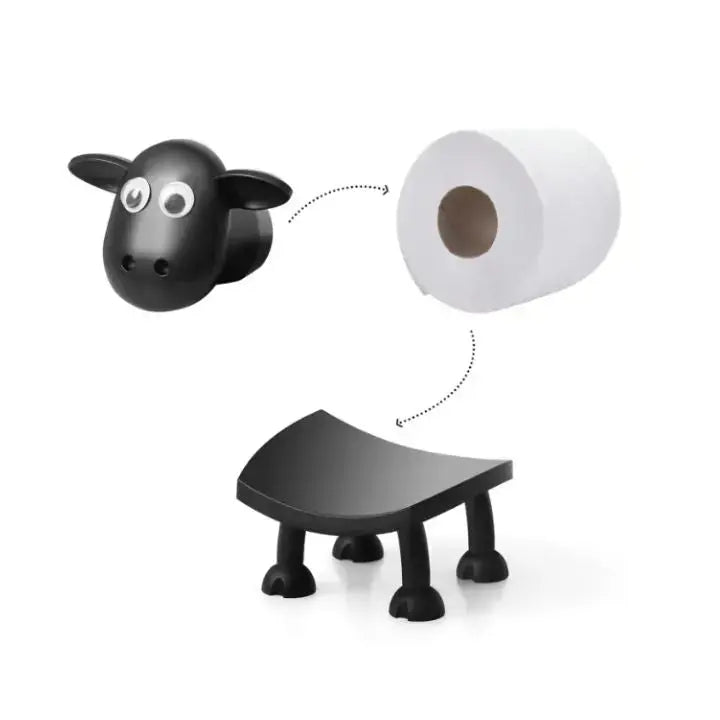 Toilet Paper Holder | Sheep Design | Tool-Free Assembly | PLA Material