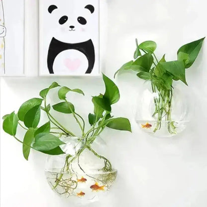 Glass Wall Vase | Space-saving | Easy Installation | Glass