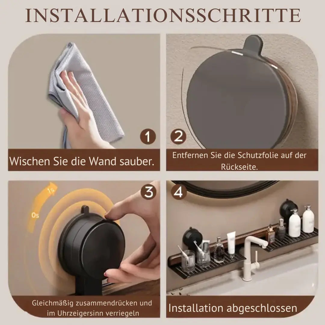 Sink Shelf | Drill-Free | Efficient Drainage | Walnut