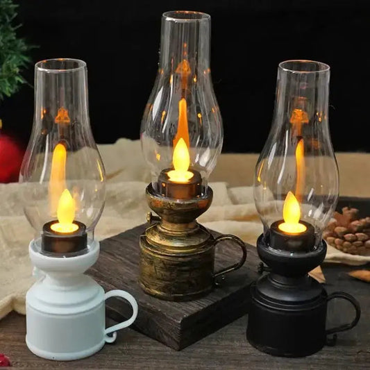 LED Swinging Lamp | Vintage Style | Realistic Flame Effect | Plastic