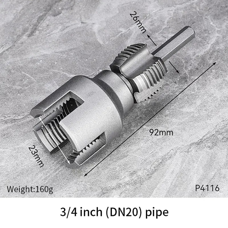 Thread Cutting Set | DN15 & DN20 | Precise Threading | Steel Alloy (Set (1/2" + 3/4")