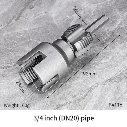 Thread Cutting Set | DN15 & DN20 | Precise Threading | Steel Alloy (Set (1/2" + 3/4")