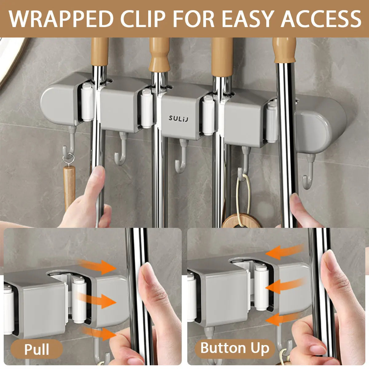 Wall Mount | Space-saving | Secure Grip | Steel
