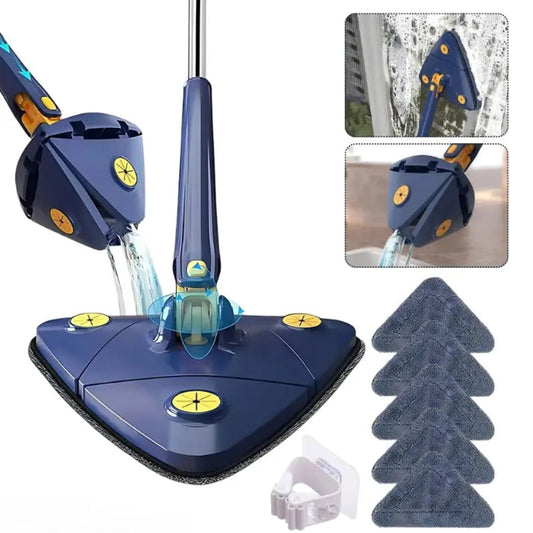 Triangular Mop | 360° Rotation | Easy Cleaning | Plastic